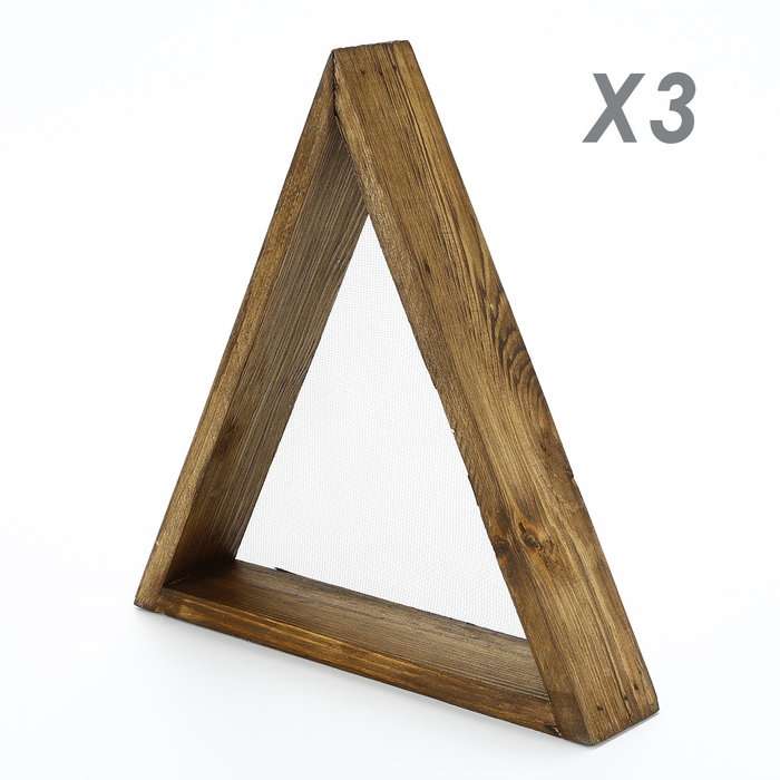 Hanah Home Estantería de Pared de Madera de Abeto, Set de 5 Piezas, Nogal Hanah Home Estantería de Pared de Madera de Abeto, Set de 5 Piezas, Nogal